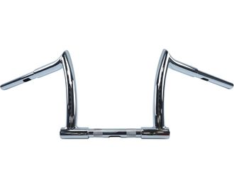 BrChrome Meathook Bars 10" Rise 1-1/4" Fat Ape Hangers Handlebar For Harley Sportster Softail Custom Sportster XL883 1200 Touring Road King FLST FXST