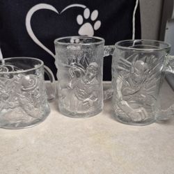 vintage 1995 McDonald's Batman Forever collectible glass mugs