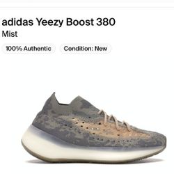 Yeezy Boost 380 Mist Size 6 