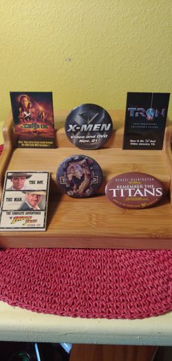 Set of 6 retro movie PROMO PINS 