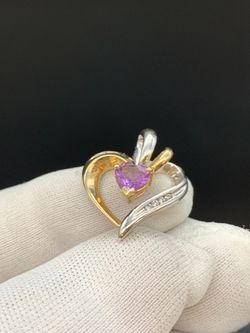 3/4 " PENDANT 10KT W STONES #35350
