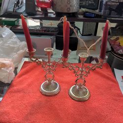 Set Of Two Candle Holders.