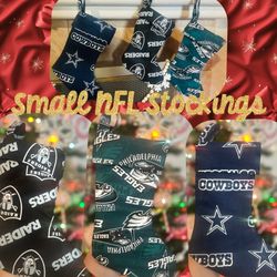 Handmade NFL Christmas stockings