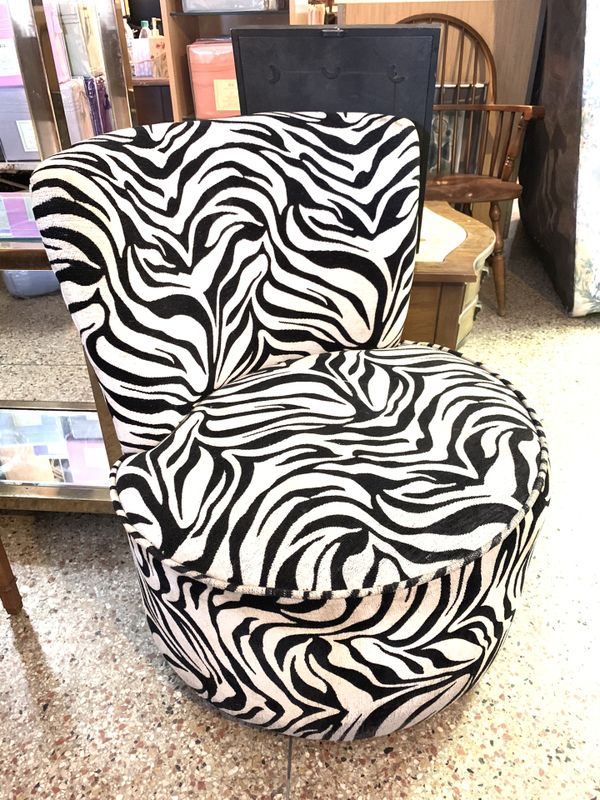 Zebra Print Swivel Chair for Sale in Houston, TX OfferUp