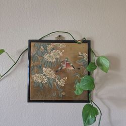 Asian Bird and Floral Framed Wall Art
