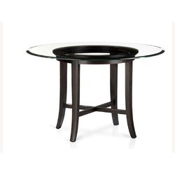 Crate and Barrel Halo Glass + Wood Dining Table