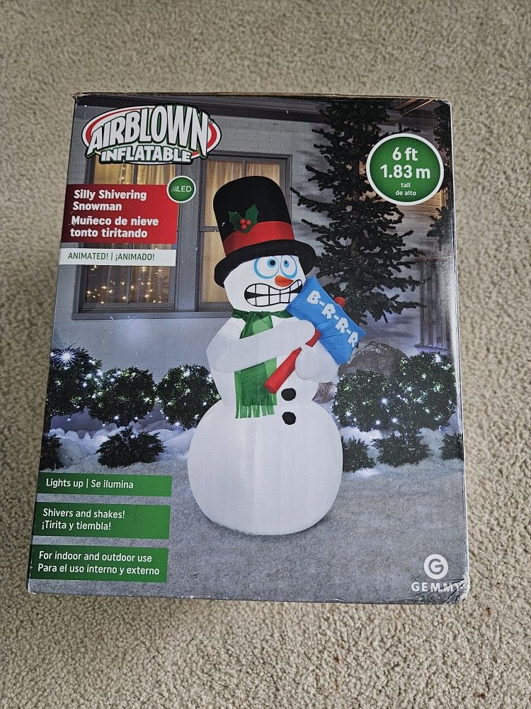 New, 6FT LED CHRISTMAS INFLATABLE