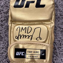 Merab Dvalishvili Autographed Gold UFC Glove 