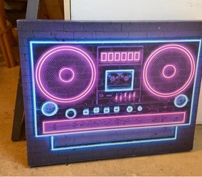 Fine Art Canvas Boom Box Canvas Wall Decor by Artist Octavian mielu