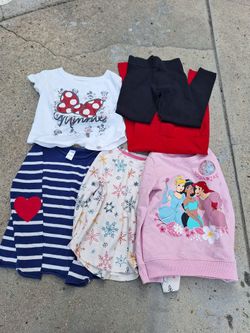 DISNEY CAT&JACK BUNDLE FOR GIRLS SHIRTS AND LEGGINGS SIZE 4