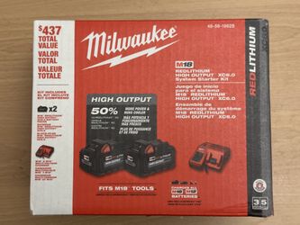 Milwaukee M18 XC6.0 System Starter Kit (2 Batteries + 1 Charger) 48-59-1862S