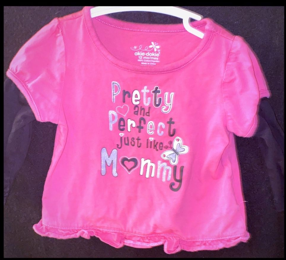Baby & Toddler Girls Size 12 Month “Like Mommy” Long Sleeve Tee