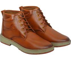 New Scordex Sz 9 Men's Brown Faux Leather Dress Boots!