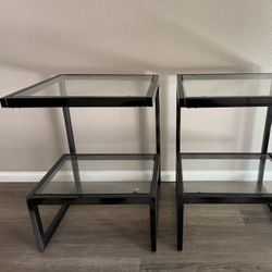 Glass Side Or End Tables 