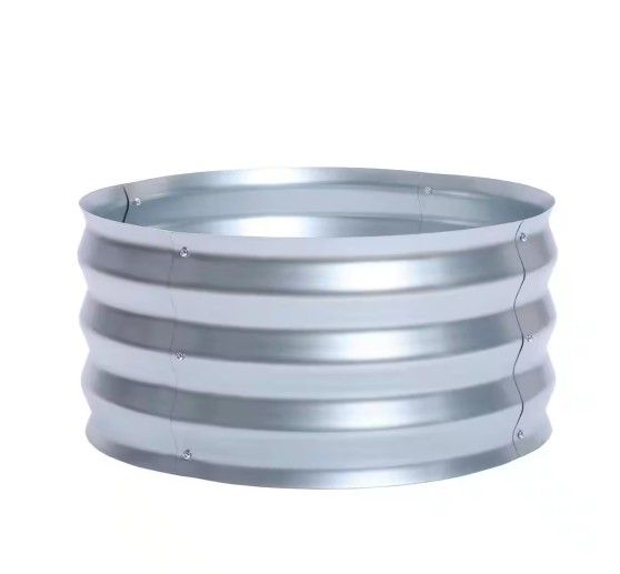 NEW - LuxenHome 24" Galvanized Metal Round Raised Garden Bed