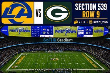 2 tix Rams vs Packers