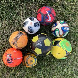 Lot of Soccer Balls Sizes 1-3
