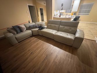 Leather Reclining Sectional Sofa