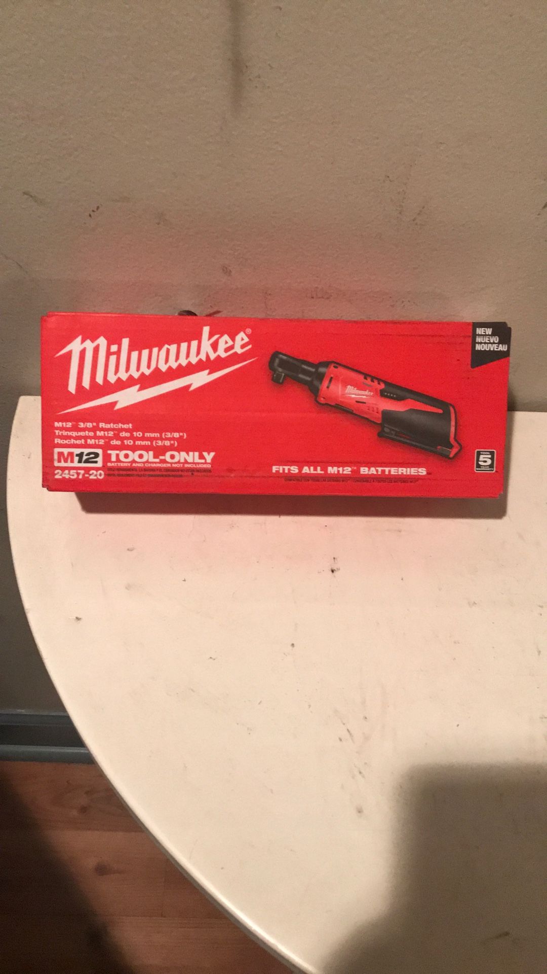 M12 Milwaukee 3/8” Ratchet (tool Only) Solo Herramienta No Viene Con Nada New