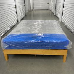 Queen Bed Frame With Mattress 