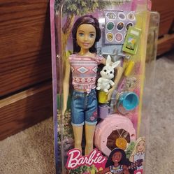2021 Mattel Skipper doll featuring a pet bunny & camping gear! New!