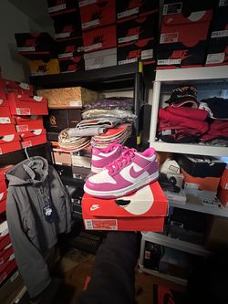 Nike Dunk Low “Active Fuchsia” Brand New!  Size: 5Y (6.5W)