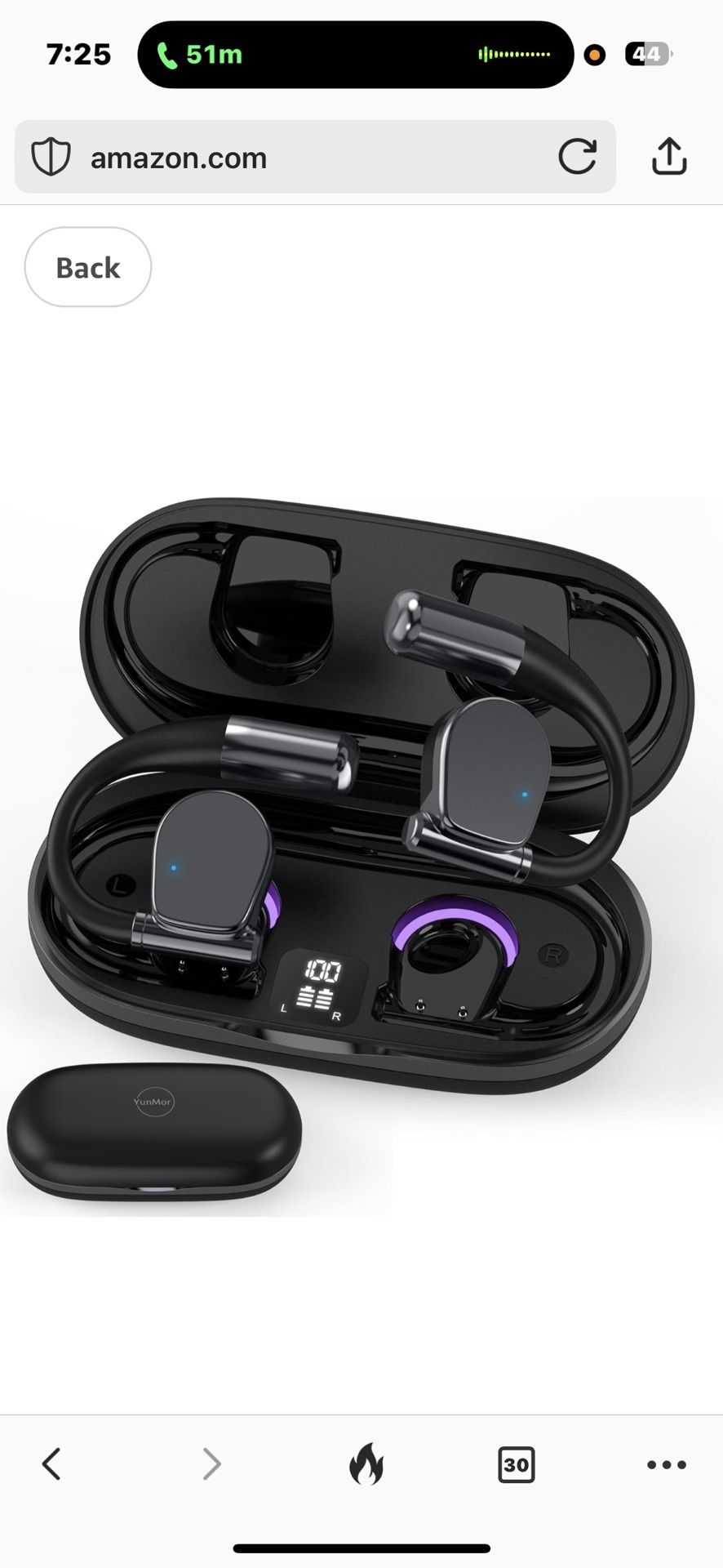 Translation Earbuds Real Time Language Translator Earbuds with 144 Languages, OWS Wireless Earbuds Noise-Canceling, Long Battery Life for Travel & Bus
