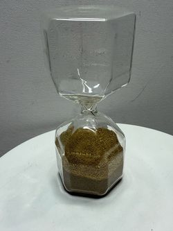 Glass Hourglass with Gold Sand