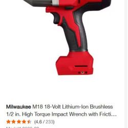 M18 Brushless 1/2 in. High-Torque Impact Wrench w/ Friction Ring Milwaukee