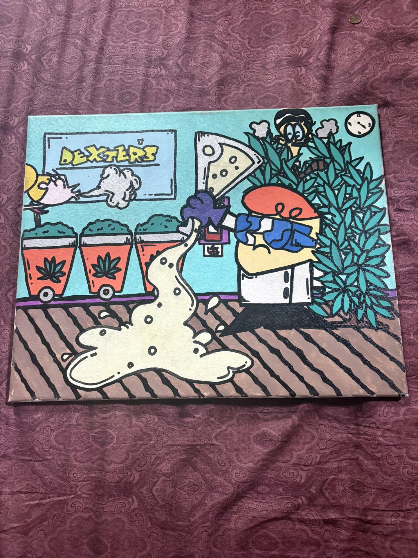 “High IQ” (Glow-in-the-Dark Painting)