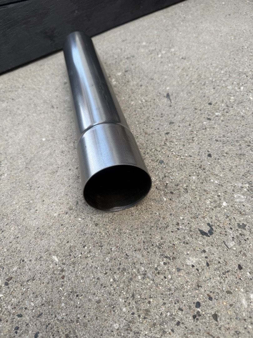 18 Inch Straight Tube DIY Exhaust Tubing,3" OD,Universal Fit,Mild Steel