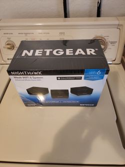Net gear nighthawk, mesh Wi-Fi 6 system. $120 Fontana.