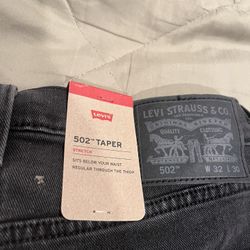 Levi Black Jeans 502 TAPER 32 X 30