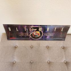 Vintage 90s Mortal Kombat 3 Arcade Sign