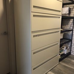 Hon Five-Drawer Lateral Filing Cabinets (2 Available)