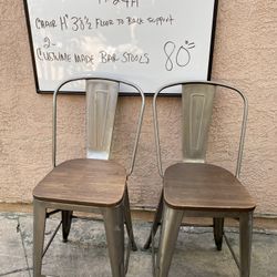 Set of 2 Custom made bar stools 2 banquitos de barra. 