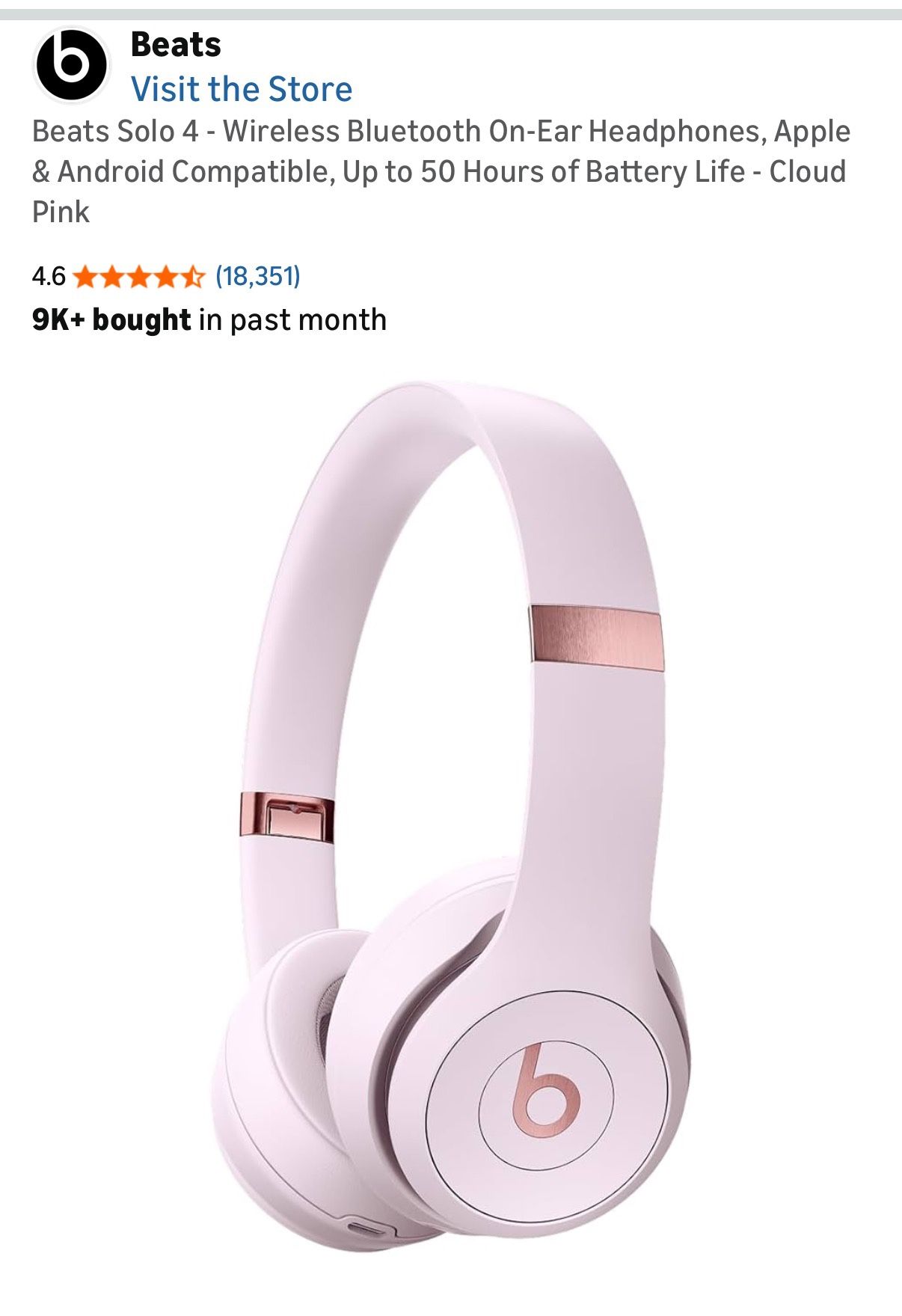 Women Pink Color Beats Wireless Like New