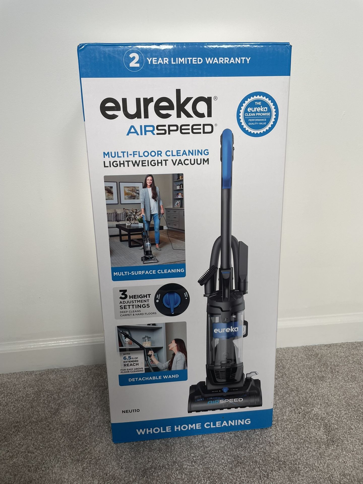 NEW in Box Eureka Airspeed Compact Upright Vacuum Cleaner - Bagless