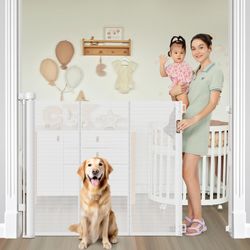 Bingguz Extra Tall & Wide Retractable Baby Dog Gate