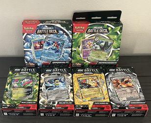 Pokemon Mixed Lot Of Battle Deck Boxes (Quantity 6)
