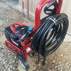 Second-hand Craftsman petrol pressure washer with extra gun hose, asking for $350 firm.