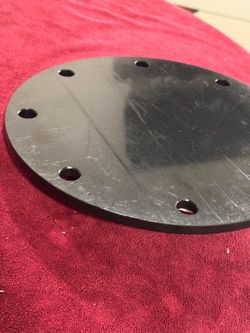 Black plastic hdpe blind protection fange 11” x 3/8” thick 8 Holes    C10)
