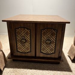 Vintage Square Wooden Cabinet/Coffee Table/Night Stand