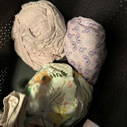Crib Sheets , Changing Pad Cover And Crib Skirt 