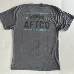 AFTCO Charcoal Graphic Men's Tee Size Large