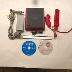 Nintendo Wii Red Mini + Wii Sports & Mario Party 8