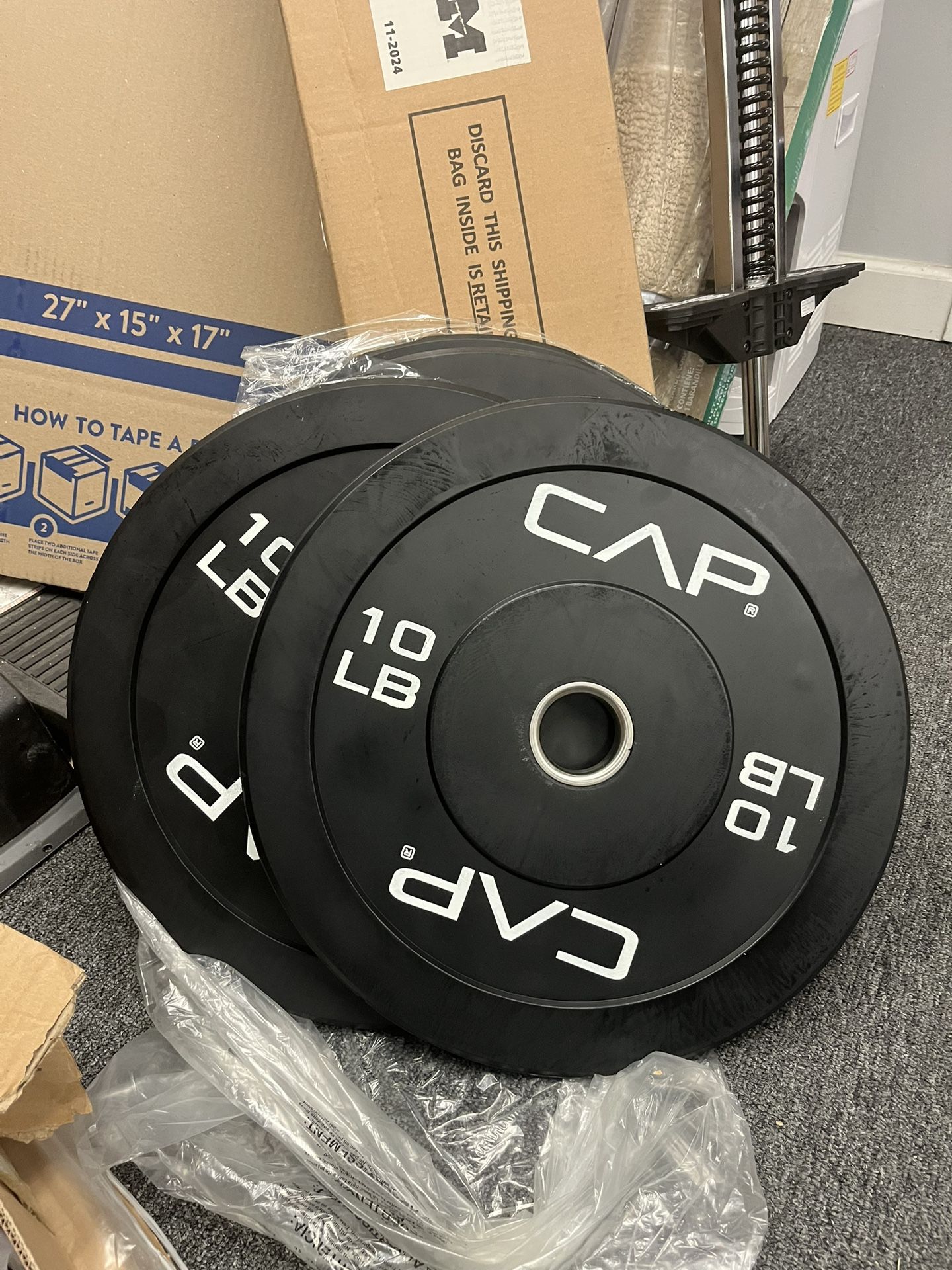 BRAND NEW - Set of 2 - 10 lbs - CAP Olympic Bumper Plate Weight Plate