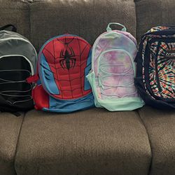 Kids Girls Boys Backpacks Hello Kitty Spider-Man 
