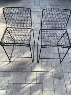 2 Black Counter height barstool chairs