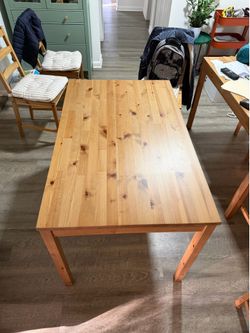 IKEA Solid Wood Dining Tables + 6 Chairs